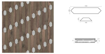 SPECIAL PANEL MATITA INSTALLATION 190 - Inlaid 3 layers wooden parquet by FOGLIE D'ORO - view 3